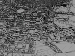 Saint Petersburg city Florida USA 40km 3D Model