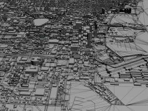 Saint Petersburg city Florida USA 40km 3D Model