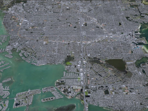 Saint Petersburg city Florida USA 40km 3D Model