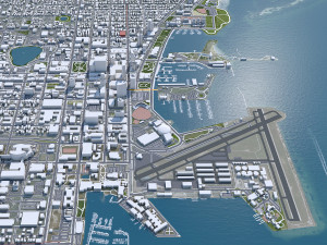 Saint Petersburg city Florida USA 40km 3D Model