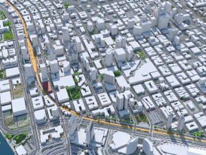 San city Diego California USA 70km 3D Model