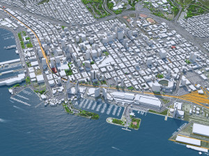San city Diego California USA 70km 3D Model