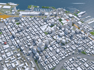 San city Diego California USA 70km 3D Model