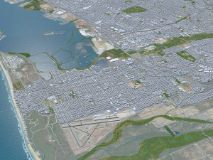 San city Diego California USA 70km 3D Model