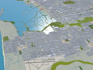 San city Diego California USA 70km 3D Model