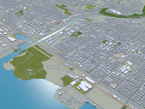 San city Diego California USA 70km 3D Model