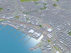 San city Diego California USA 70km 3D Model