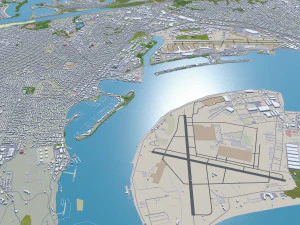 San city Diego California USA 70km 3D Model