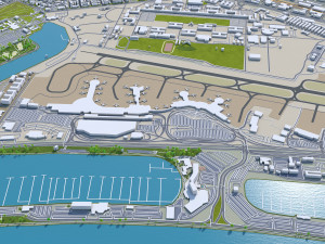 San city Diego California USA 70km 3D Model