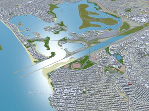 San city Diego California USA 70km 3D Model