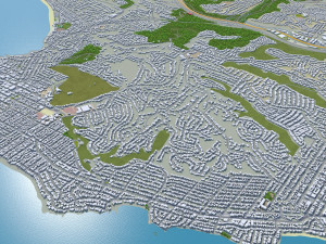 San city Diego California USA 70km 3D Model