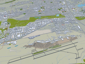 San city Diego California USA 70km 3D Model