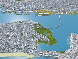 San city Diego California USA 70km 3D Model
