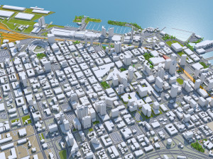San city Diego California USA 70km 3D Model