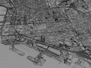 San city Diego California USA 70km 3D Model