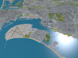 San city Diego California USA 70km 3D Model