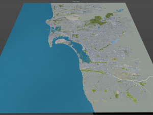 San city Diego California USA 70km 3D Model