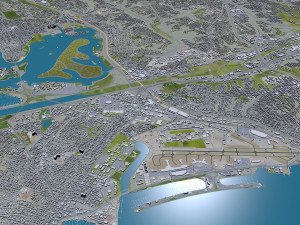 San city Diego California USA 70km 3D Model