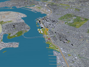 San city Diego California USA 70km 3D Model