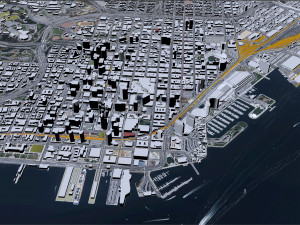 San city Diego California USA 70km 3D Model
