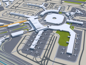 San Francisco city California USA 50km 3D Model