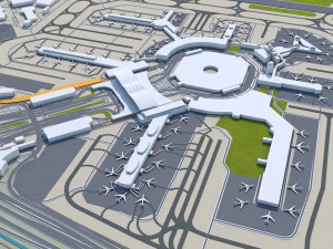 San Francisco city California USA 50km 3D Model