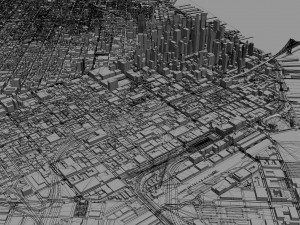 San Francisco city California USA 50km 3D Model
