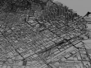 San Francisco city California USA 50km 3D Model