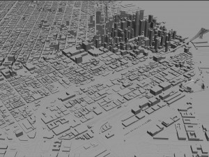 San Francisco city California USA 50km 3D Model