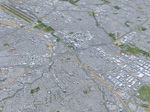 San Jose city California USA 50km 3D-Modell