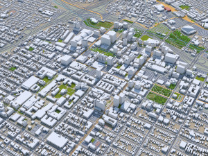 San Jose city California USA 50km 3D-Modell