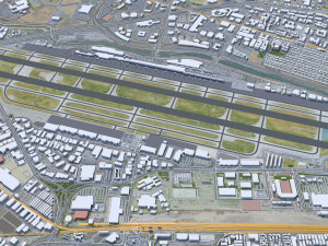 San Jose city California USA 50km 3D-Modell