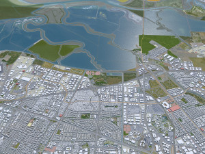 San Jose city California USA 50km 3D-Modell
