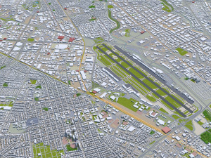 San Jose city California USA 50km 3D-Modell