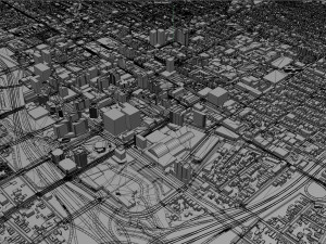 San Jose city California USA 50km 3D-Modell