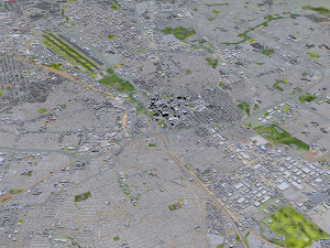 San Jose city California USA 50km 3D-Modell