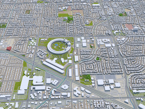 San Jose city California USA 50km 3D-Modell