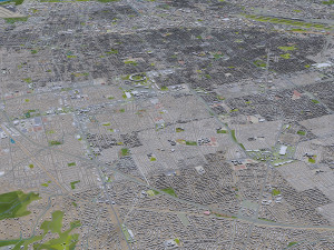 San Jose city California USA 50km 3D-Modell