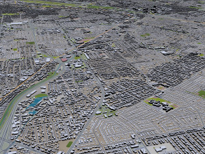 San Jose city California USA 50km 3D-Modell