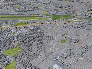 San Jose city California USA 50km 3D-Modell