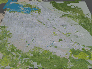 San Jose city California USA 50km 3D-Modell