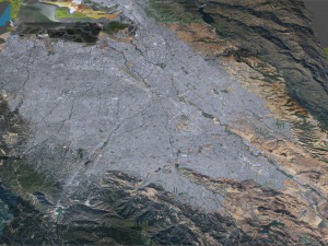 San Jose city California USA 50km 3D-Modell