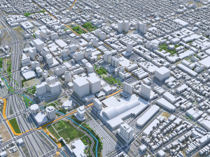 San Jose city California USA 50km 3D-Modell