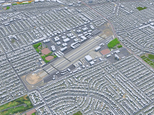 Santa Monica city California USA 20km 3D Model
