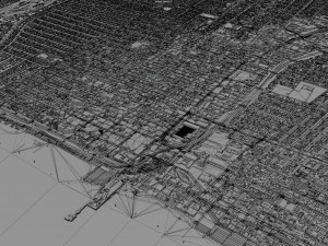 Santa Monica city California USA 20km 3D Model