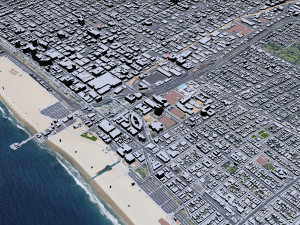 Santa Monica city California USA 20km 3D Model