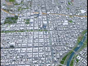 Sapporo City Hokkaido Japan 120km 3D Model