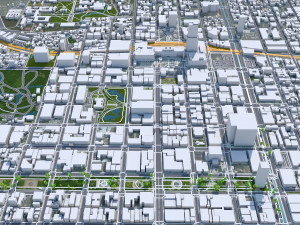 Sapporo City Hokkaido Japan 120km 3Dモデル