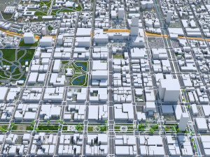 Sapporo City Hokkaido Japan 120km 3D Model