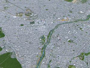 Sapporo City Hokkaido Japan 120km 3D Model
